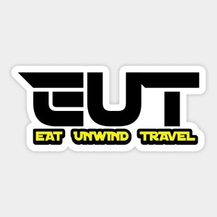 Eat Unwind Travel Sticker